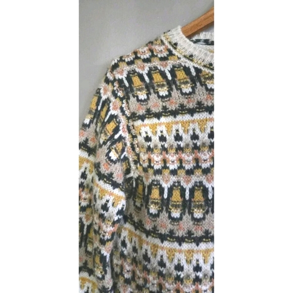 Vanessa Bruno Ventura Sweater Womens Small Tan Geometric Alpaca Wool Ita… - Picture 3 of 9